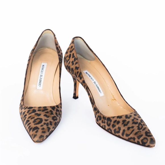 Manolo Blahnik Shoes - Manolo Blahnik Leopard kitten heels- Size 37